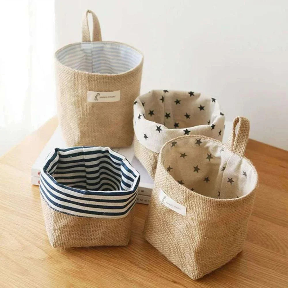 Eco-Friendly Jute Cotton and Linen Hanging Bag - House Of Avana