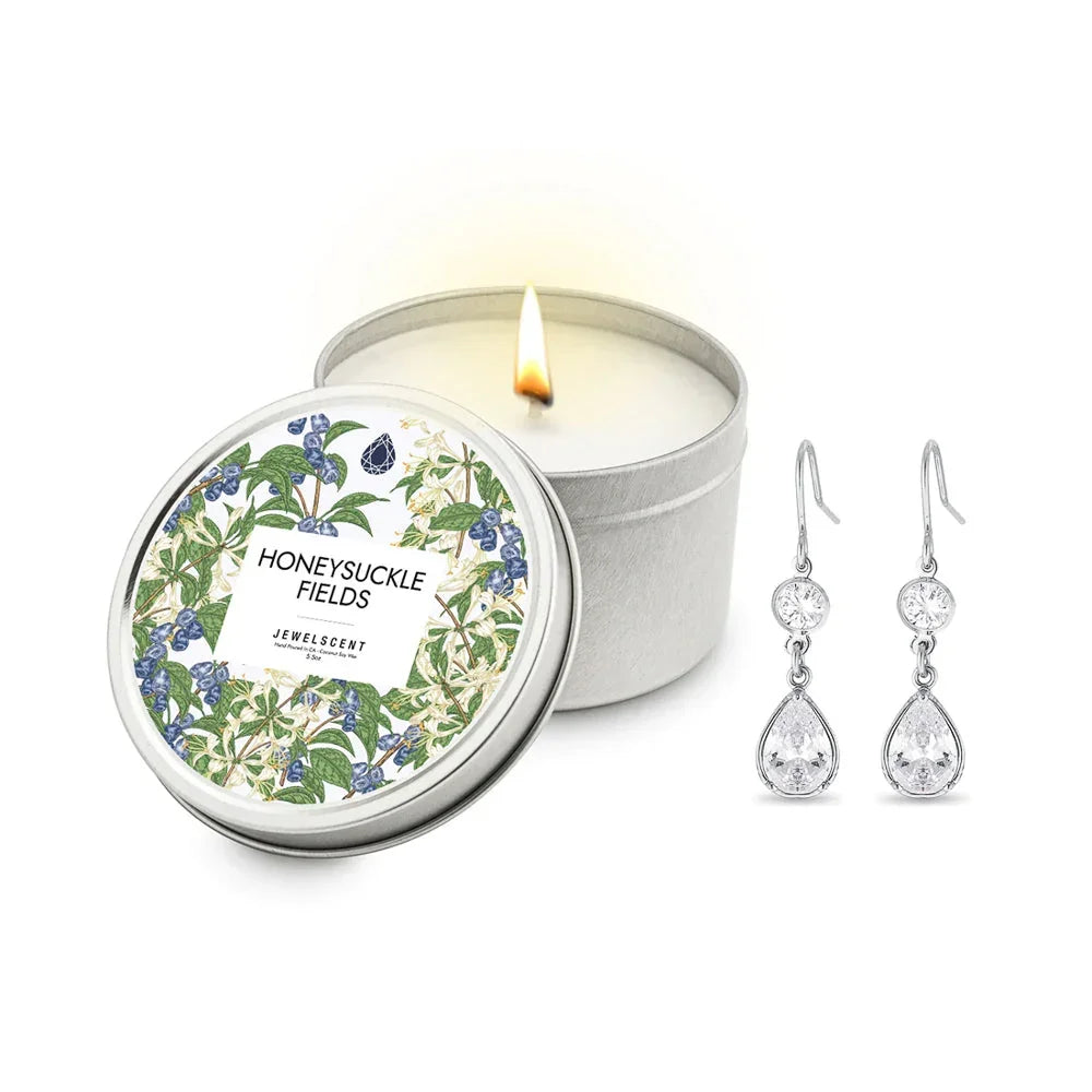 Honeysuckle Fields 5.5oz Tin Jewelry Candle JewelScent