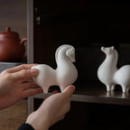 Horse Figurine - Decorative Ceramic White