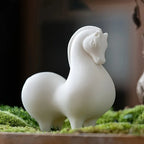 Horse Figurine - Decorative Ceramic White