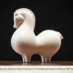 Horse Figurine - Decorative Ceramic White