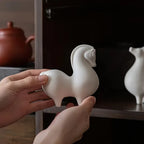 Horse Figurine - Decorative Ceramic White