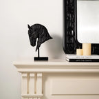 Horse Head - Decorative Black Figurine | Horse Sculpture | side view | Contemporary home decor | House of Avana