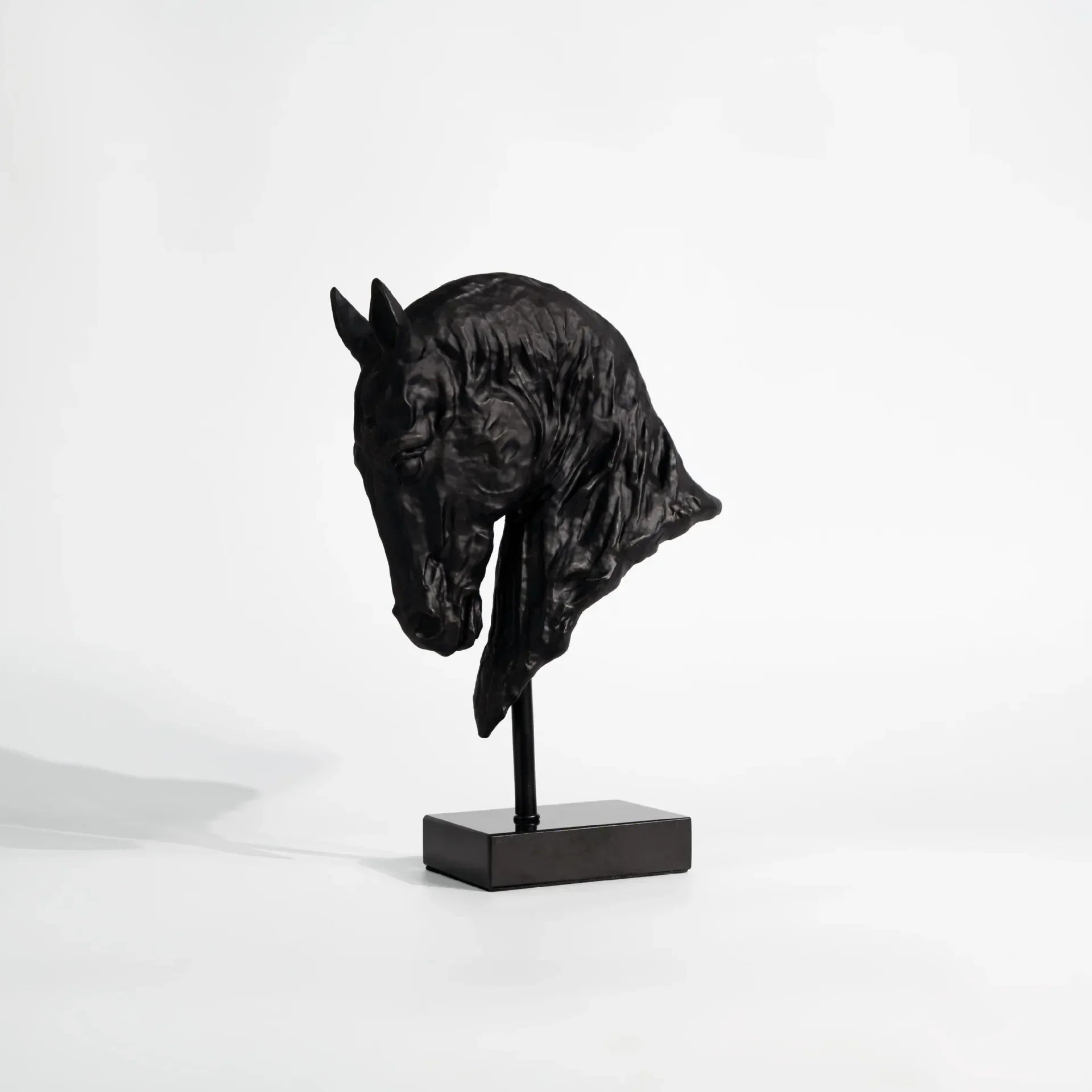 Horse Head - Decorative Black Figurine | Horse Sculpture | top view | Contemporary home decor | House of Avana