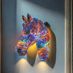 Glam Style Resin Horse Head Sculpture, Collectible Figurine Wall Art, Versatile Decor for Living Room,... - House Of Avana