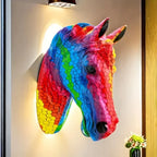 Glam Style Resin Horse Head Sculpture, Collectible Figurine Wall Art, Versatile Decor for Living Room,... - House Of Avana