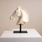 Horse Head - Retro Bronze Statue | Mixed (Metal and) Horse Sculpture | texture detail | Traditional home decor | House of Avana