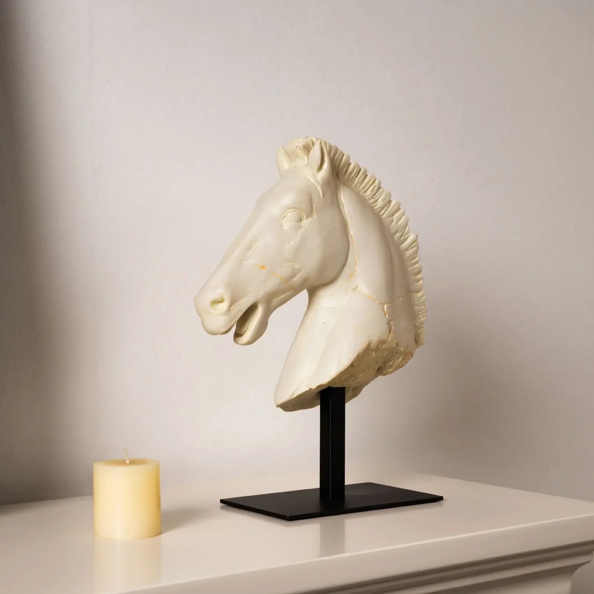 Horse Head - Retro Bronze Statue | Mixed (Metal and) Horse Sculpture | lifestyle | Traditional home decor | House of Avana