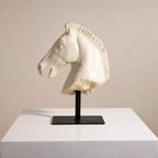 Horse Head - Retro Bronze Statue | Mixed (Metal and) Horse Sculpture | front view | Traditional home decor | House of Avana