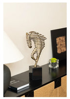 Horse Head Sculpture - Geometric Metal | Mixed (Metal and Marble) Horse Sculpture | product view 17 | Abstract home decor | House of Avana