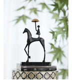 Horse Sculpture - Decorative Horse Figurine | Mixed (Metal and Marble) Horse Sculpture | scale view | Abstract home decor | House of Avana