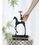 Horse Sculpture - Decorative Horse Figurine | Mixed (Metal and Marble) Horse Sculpture | base detail | Abstract home decor | House of Avana