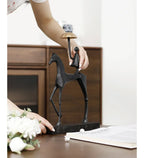 Horse Sculpture - Decorative Horse Figurine | Mixed (Metal and Marble) Horse Sculpture | product view 18 | Abstract home decor | House of Avana