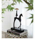 Horse Sculpture - Decorative Horse Figurine | Mixed (Metal and Marble) Horse Sculpture | product view 20 | Abstract home decor | House of Avana
