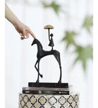 Horse Sculpture - Decorative Horse Figurine | Mixed (Metal and Marble) Horse Sculpture | product view 21 | Abstract home decor | House of Avana