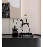 Horse Sculpture - Decorative Horse Figurine | Mixed (Metal and Marble) Horse Sculpture | product view 24 | Abstract home decor | House of Avana