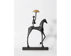 Horse Sculpture - Decorative Horse Figurine | Mixed (Metal and Marble) Horse Sculpture | top view | Abstract home decor | House of Avana