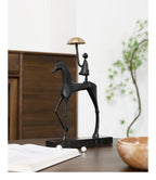 Horse Sculpture - Decorative Horse Figurine | Mixed (Metal and Marble) Horse Sculpture | lifestyle | Abstract home decor | House of Avana