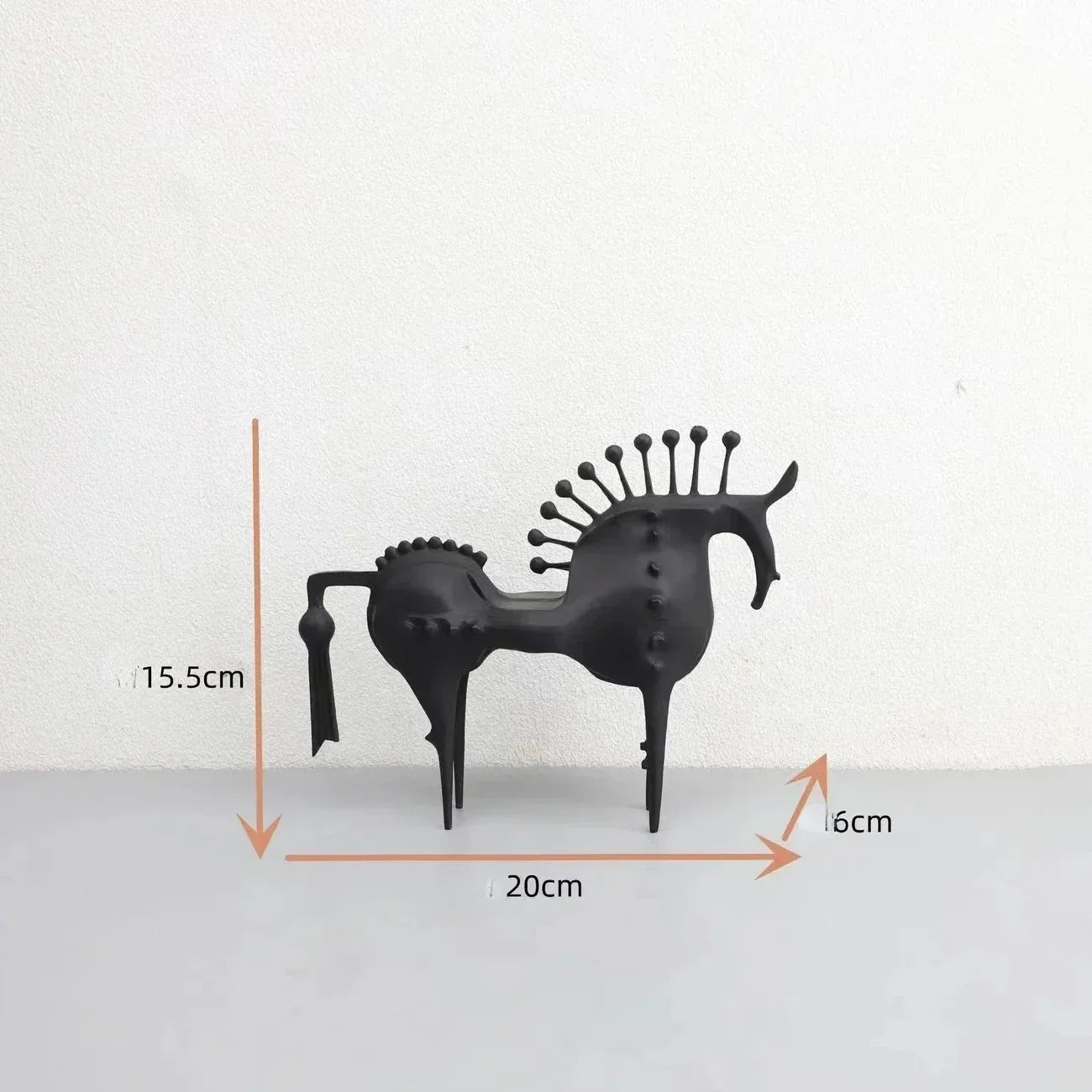 Abstract Horse Figurine - Modern Metallic Finish | Iron Horse Sculpture | base detail | Abstract home decor | House of Avana