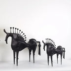 Abstract Horse Figurine - Modern Metallic Finish | Iron Horse Sculpture | side view | Abstract home decor | House of Avana