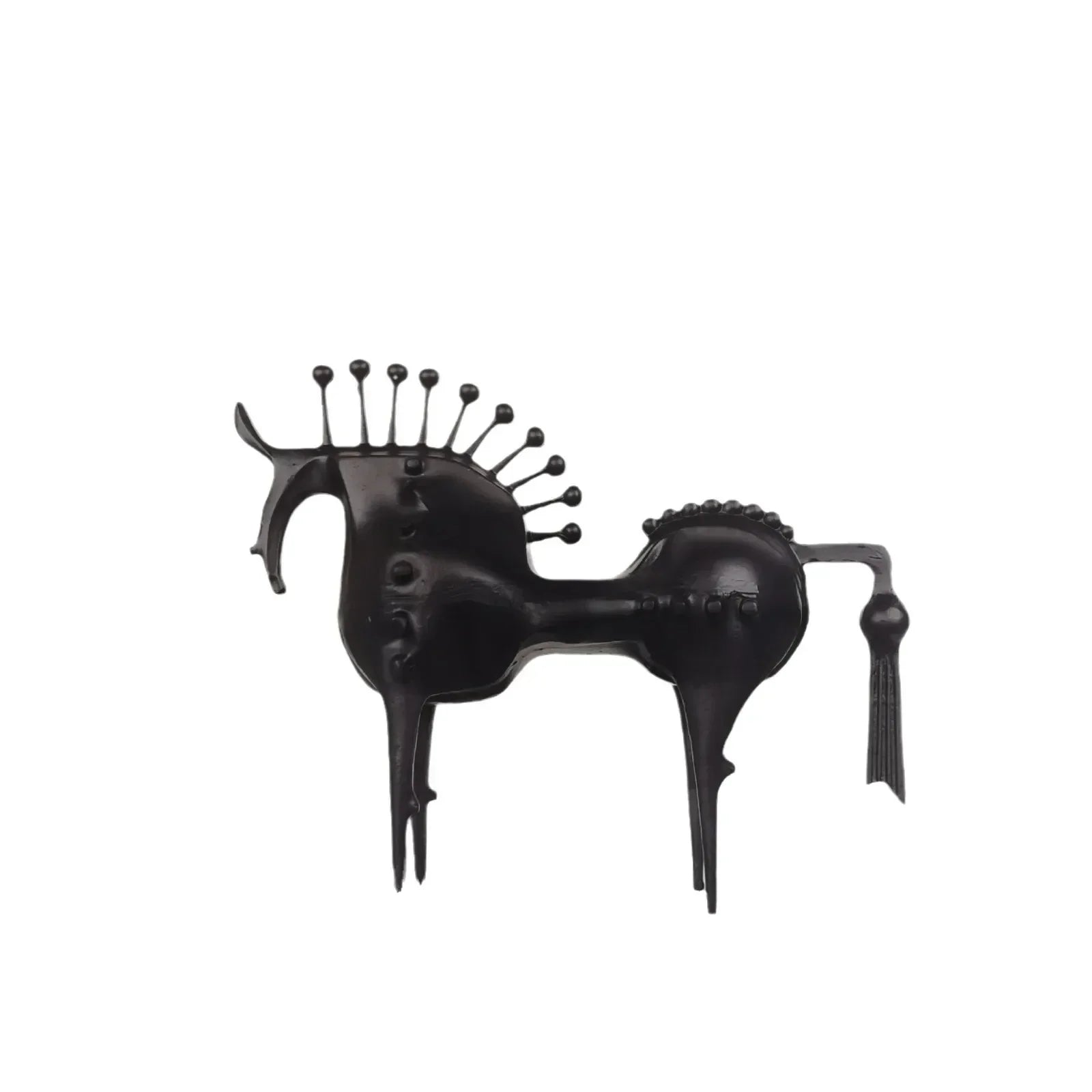 Abstract Horse Figurine - Modern Metallic Finish | Iron Horse Sculpture | top view | Abstract home decor | House of Avana