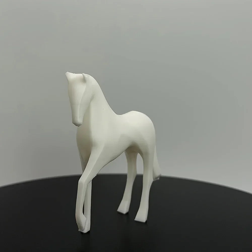 Horse Statue - Modern White Figurine