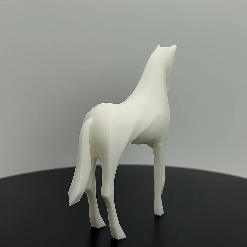 Horse Statue - Modern White Figurine