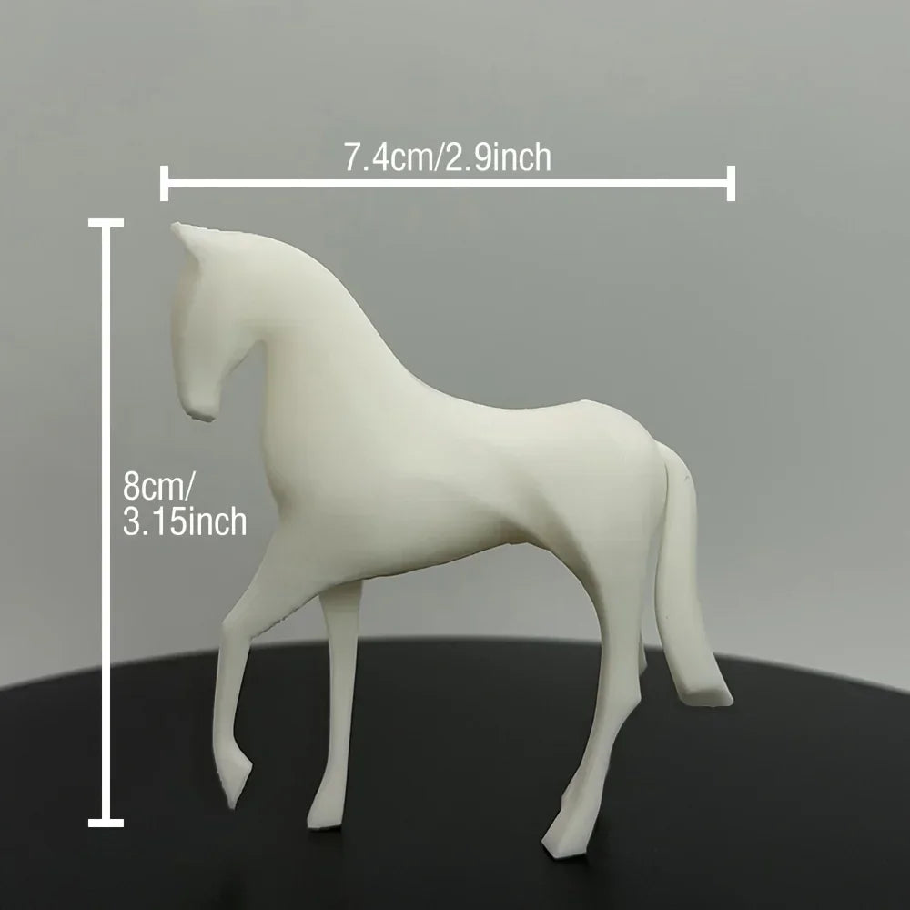 Horse Statue - Modern White Figurine