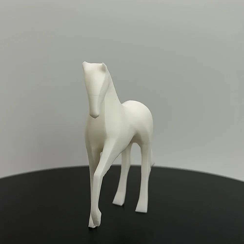 Horse Statue - Modern White Figurine