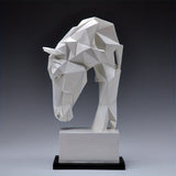 Geometric Horse Head Statue House Of Avana