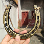 Horseshoe Decor - Retro Yellow Hemp Rope Hanging