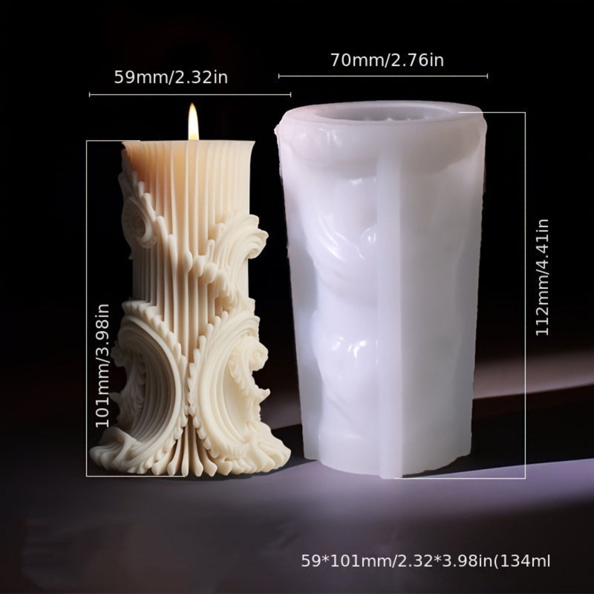 [Love Theme Irregular Shape Molds] 5pcs Silicone Candle Molds Set, European Rotating Pattern, Love Theme, Irregular Shape, for DIY Candles, Resin, Plaster Crafts & Decorations House Of Avana