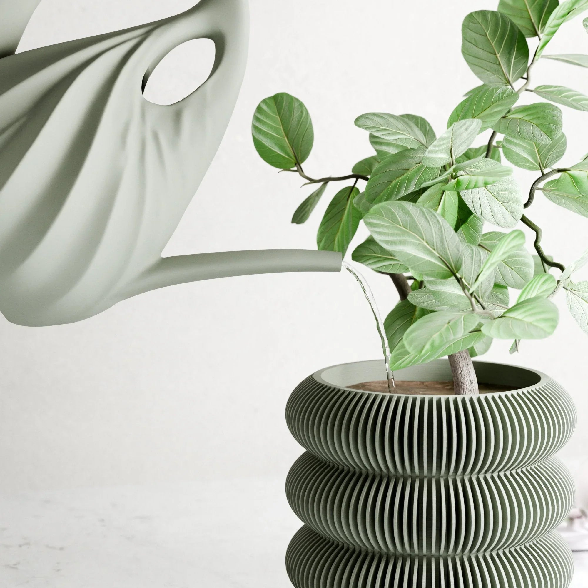 SWIRL Watering Can Modernized Pottery