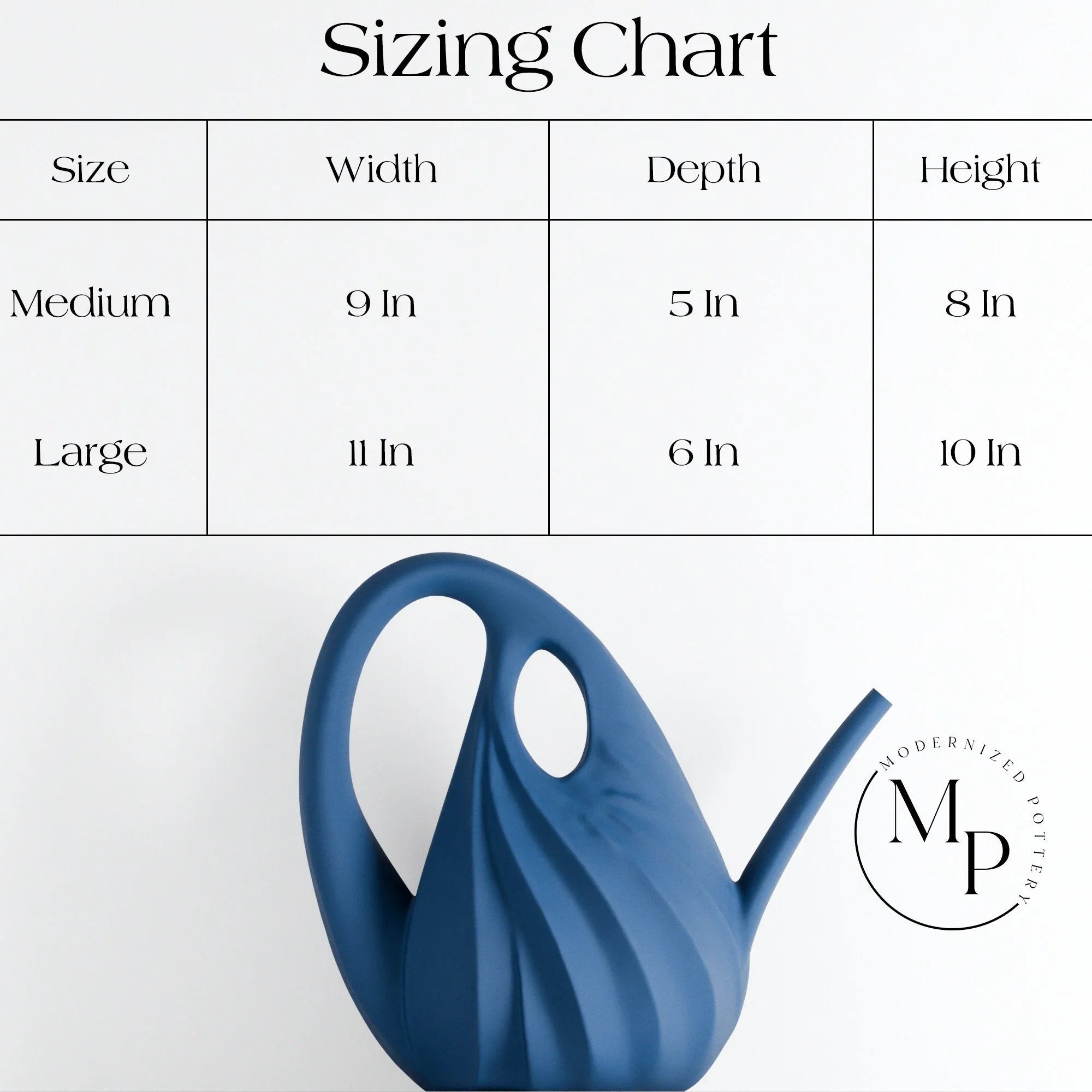 SWIRL Watering Can Modernized Pottery