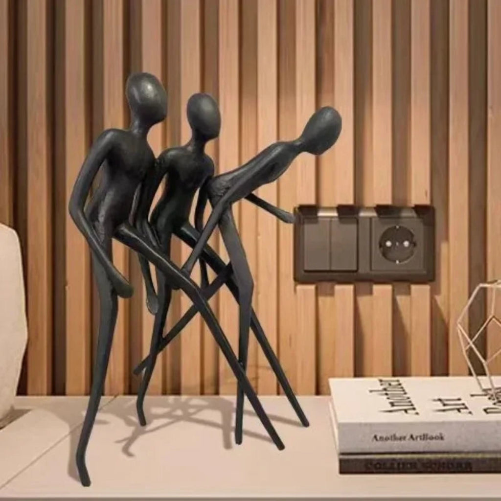 Modern Figurine - Luxury Miniature Sculpture | Iron Figure Sculpture | side view | Abstract home decor | House of Avana
