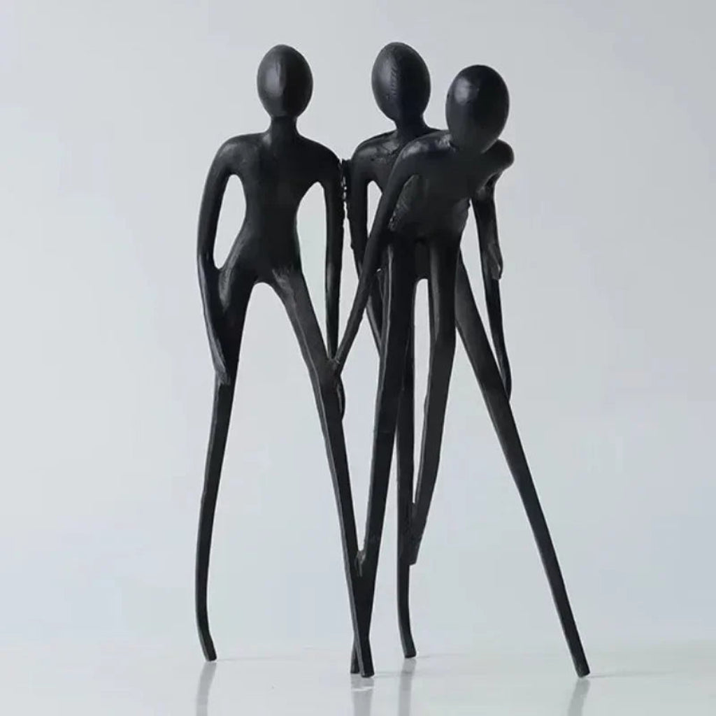 Modern Figurine - Luxury Miniature Sculpture | Iron Figure Sculpture | back view | Abstract home decor | House of Avana