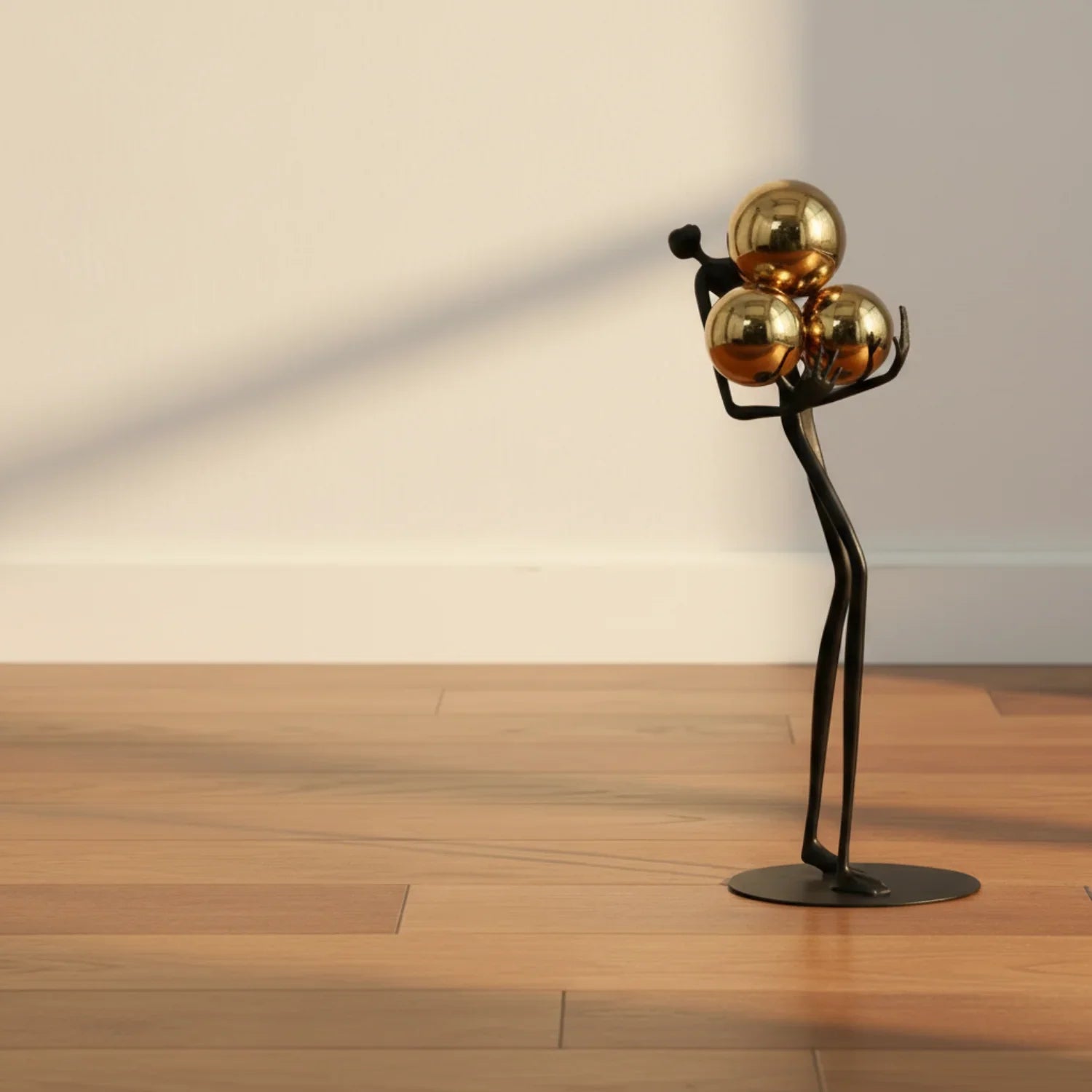 Human Sculpture with Decorative Metal Balls | Mixed (Metal and) Figure Sculpture | overhead view | Abstract home decor | House of Avana