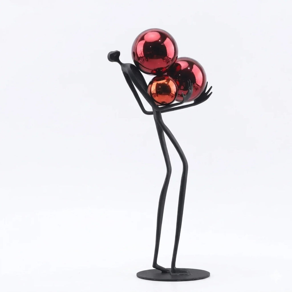 Human Sculpture with Decorative Metal Balls | Mixed (Metal and) Figure Sculpture | product view 18 | Abstract home decor | House of Avana