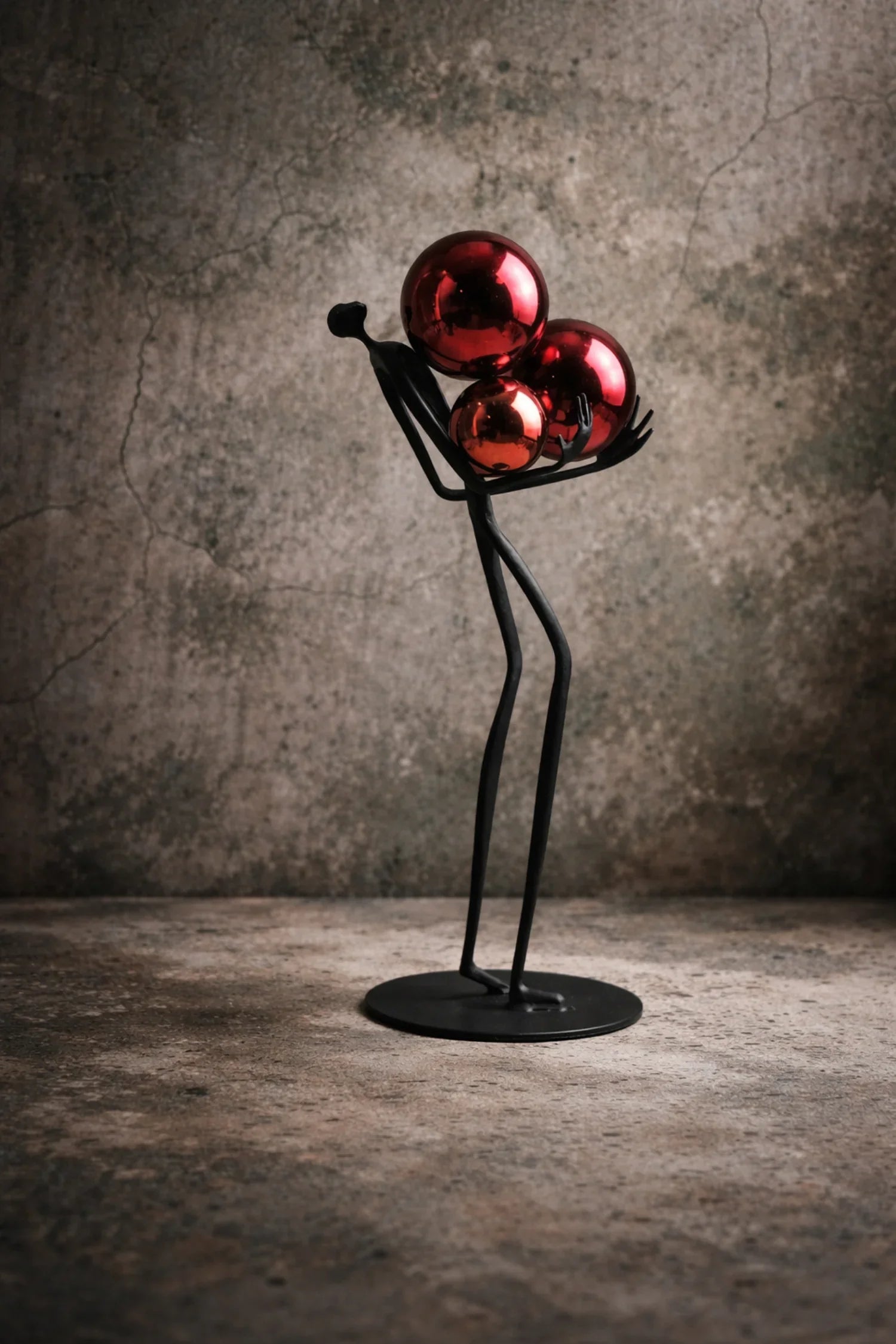 Human Sculpture with Decorative Metal Balls | Mixed (Metal and) Figure Sculpture | product view 19 | Abstract home decor | House of Avana