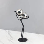Human Sculpture with Decorative Metal Balls | Mixed (Metal and) Figure Sculpture | side view | Abstract home decor | House of Avana