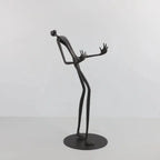Human Sculpture with Decorative Metal Balls | Mixed (Metal and) Figure Sculpture | top view | Abstract home decor | House of Avana