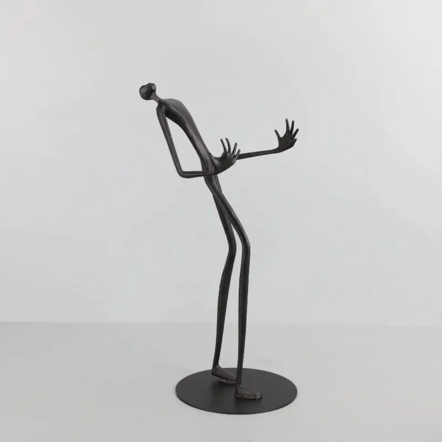 Human Sculpture with Decorative Metal Balls | Mixed (Metal and) Figure Sculpture | top view | Abstract home decor | House of Avana