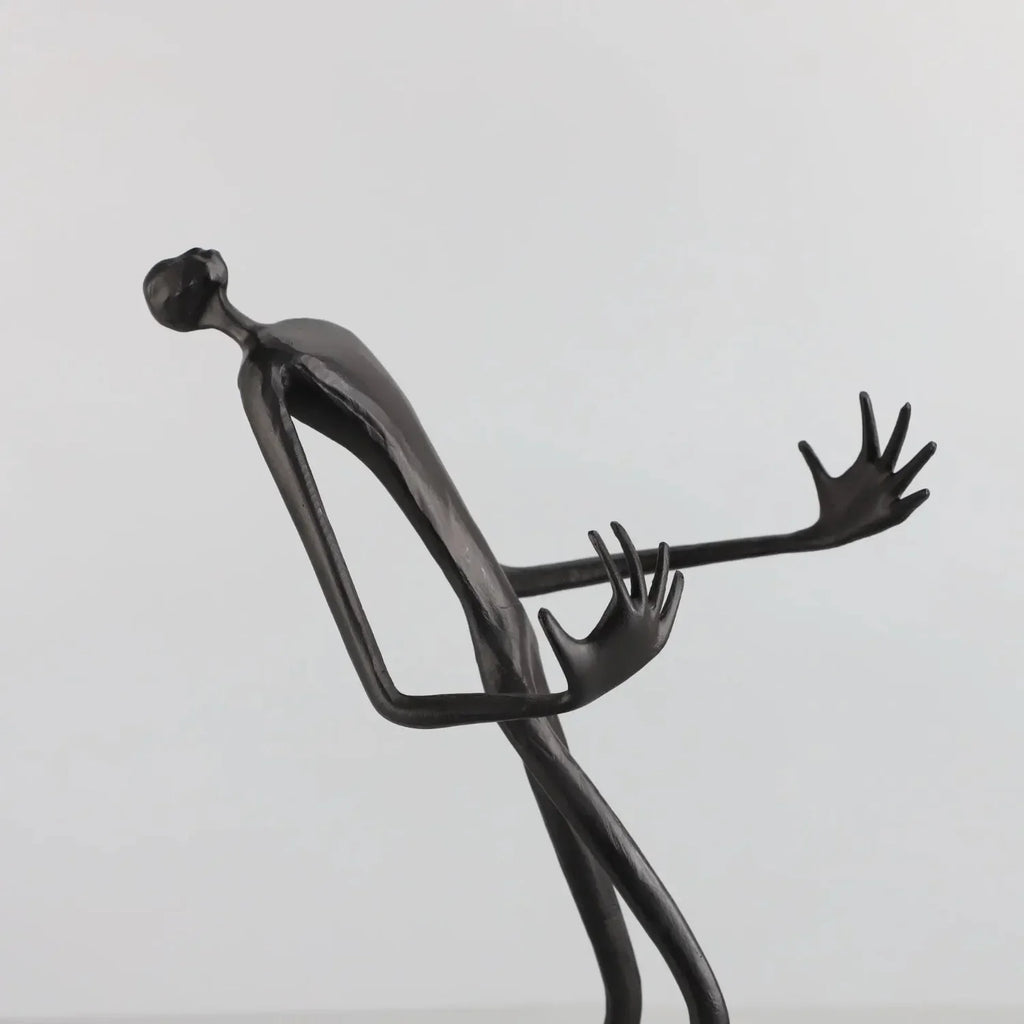 Human Sculpture with Decorative Metal Balls | Mixed (Metal and) Figure Sculpture | close-up | Abstract home decor | House of Avana