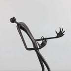 Human Sculpture with Decorative Metal Balls | Mixed (Metal and) Figure Sculpture | close-up | Abstract home decor | House of Avana
