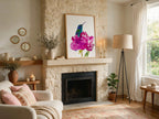 Hummingbird in a Peony Art Print – Vibrant Floral & Bird Wall Décor, Archival Quality, Ready to Hang