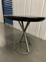 Handmade Solidwood Round End Table With Iron Legs
