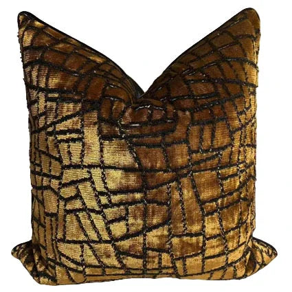 Amber Mosaic Velvet Pillow Luxelifestyledecor