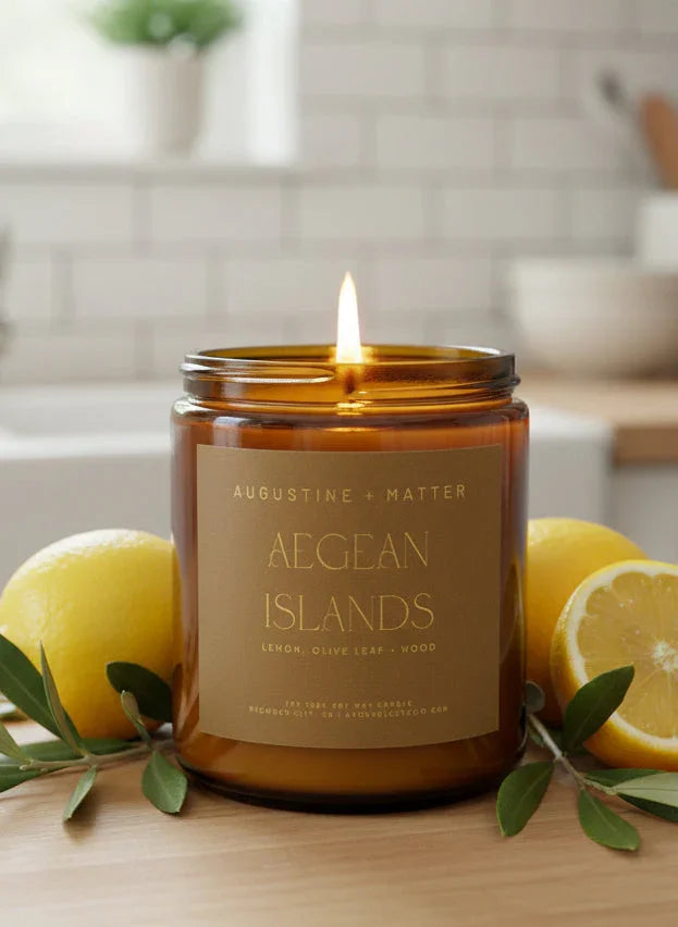 Aegean Islands - 7oz Soy Candle Augustine + Matter Candle Studio LLC