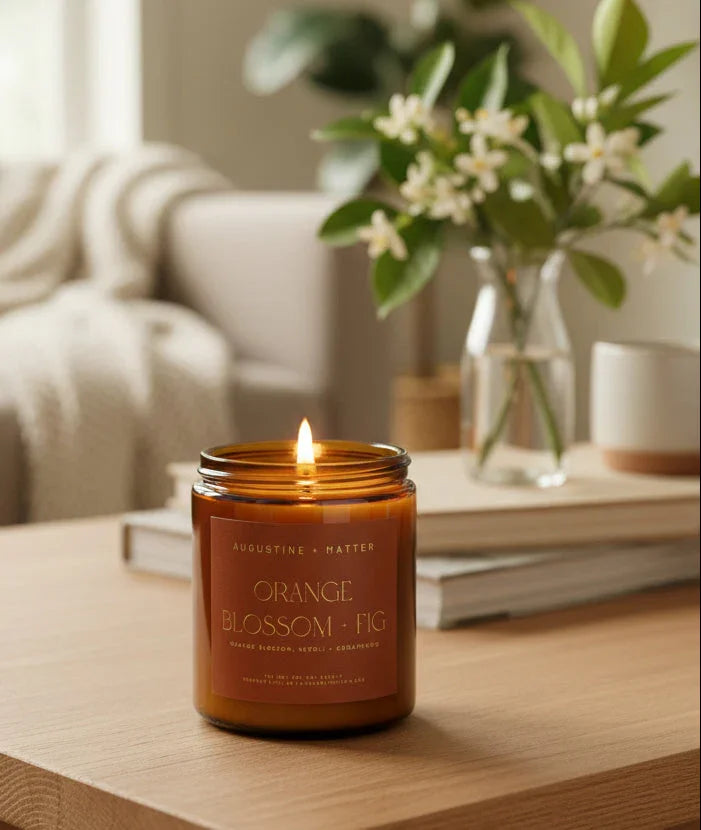 Orange Blossom + Fig - 7oz Soy Candle Augustine + Matter Candle Studio LLC