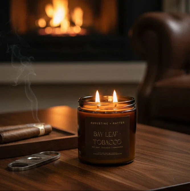 Bay Leaf + Tobacco - 12oz Soy Candle Augustine + Matter Candle Studio LLC